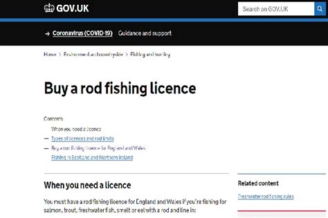 check my rod licence.